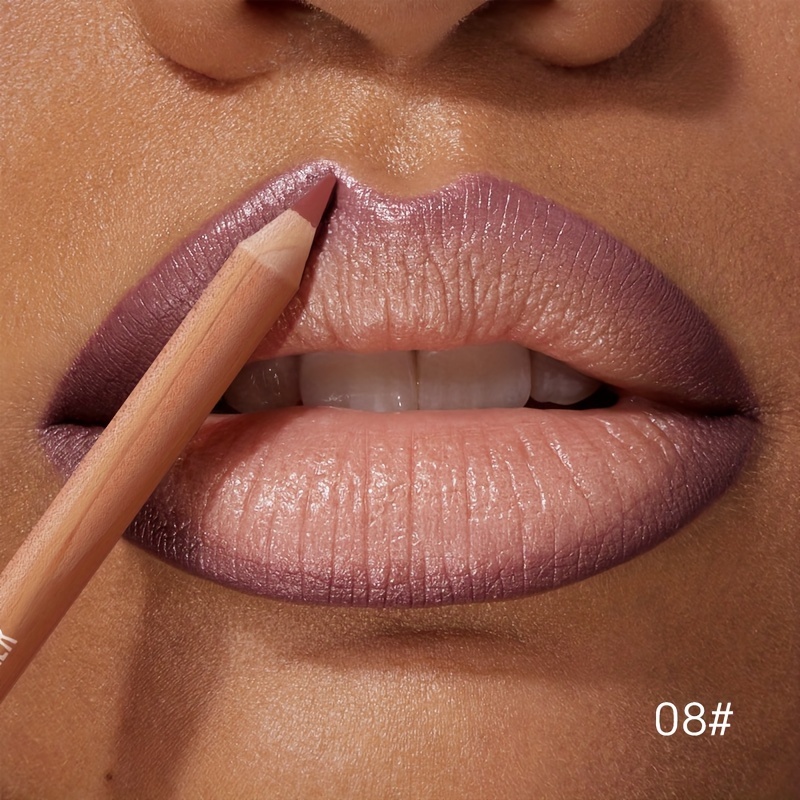 1pc Matte Lipstick & Liner Pen Waterproof Long-Lasting Non-Stick Berry Shades for All Skin Types Makeup Pencils for Women — image 8