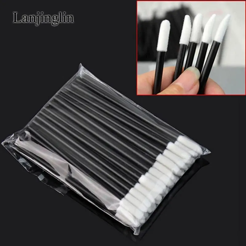Hot Sale 50 Pcs Crystal Lip Brush Removing Cleaning Mascara Applicator Makeup Lip Brushes for Eyelash Extension Tools maquillaje — image 8