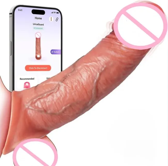 פין שרוול זין ויברטור ריאליסטי מאריך פין רוטט זין טבעת 10 מצבי שלט רחוק פין סיליקון רך לגברים זוג — image 10