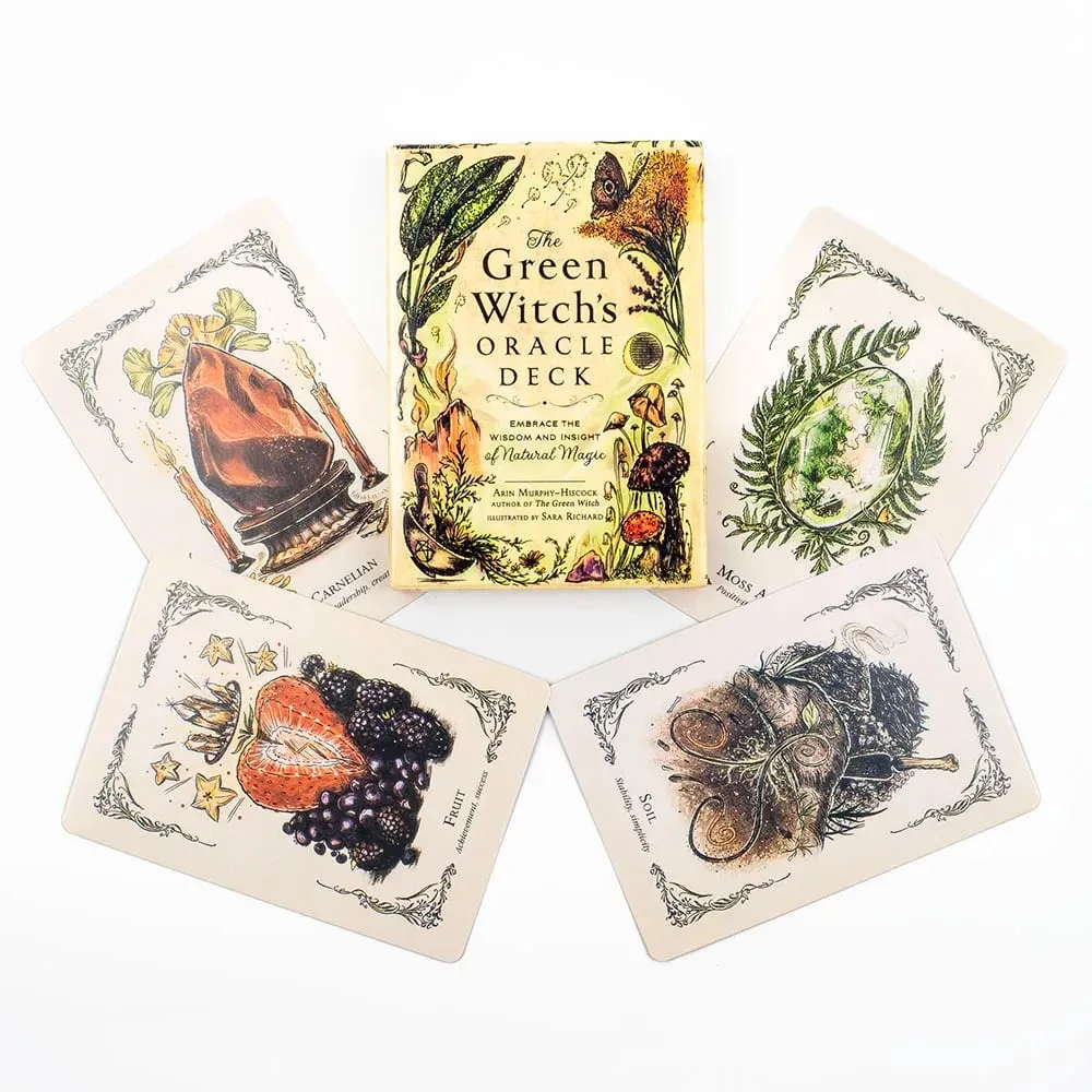 the Green Witch's 50Pcs Oracle Deck Set - Tabletop Cards for Group Party Games Precognition & Divination 10.3x7.3cm — image 1
