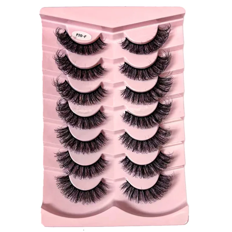 7 Pairs False Eyelashes Wispy Lashes Natural Look Fake Eyelashes Faux Mink Fluffy Strip False Lashes Pack — image 20