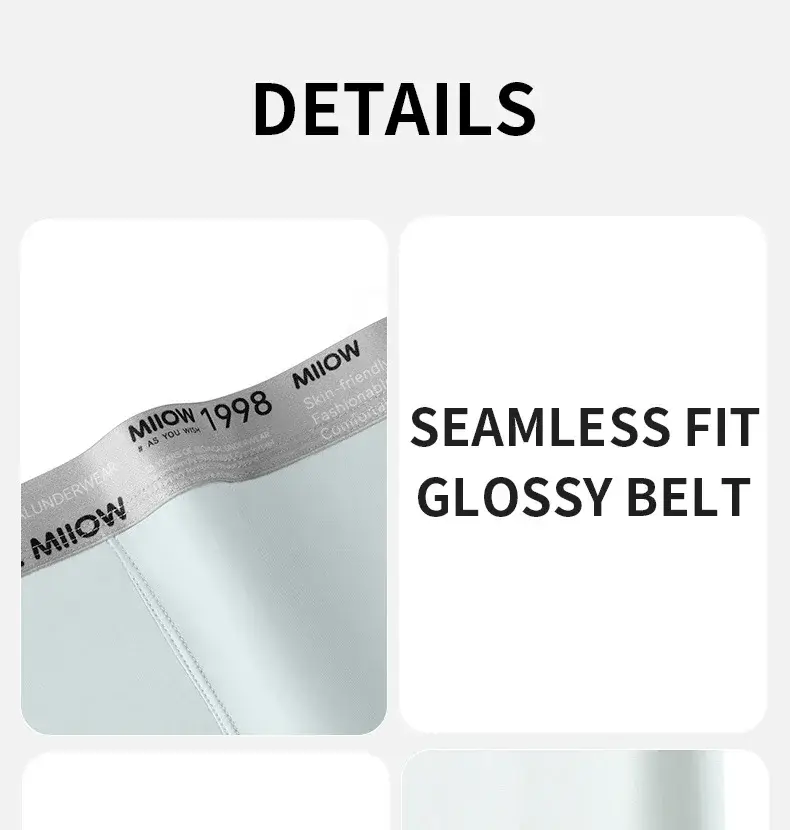 MiiOW 3Pcs Ice Silk Men Underwear Boxers Breathable Ultra-thin Mens Underpants Antibacterial Mens Panties Man Boxershorts Briefs — image 19