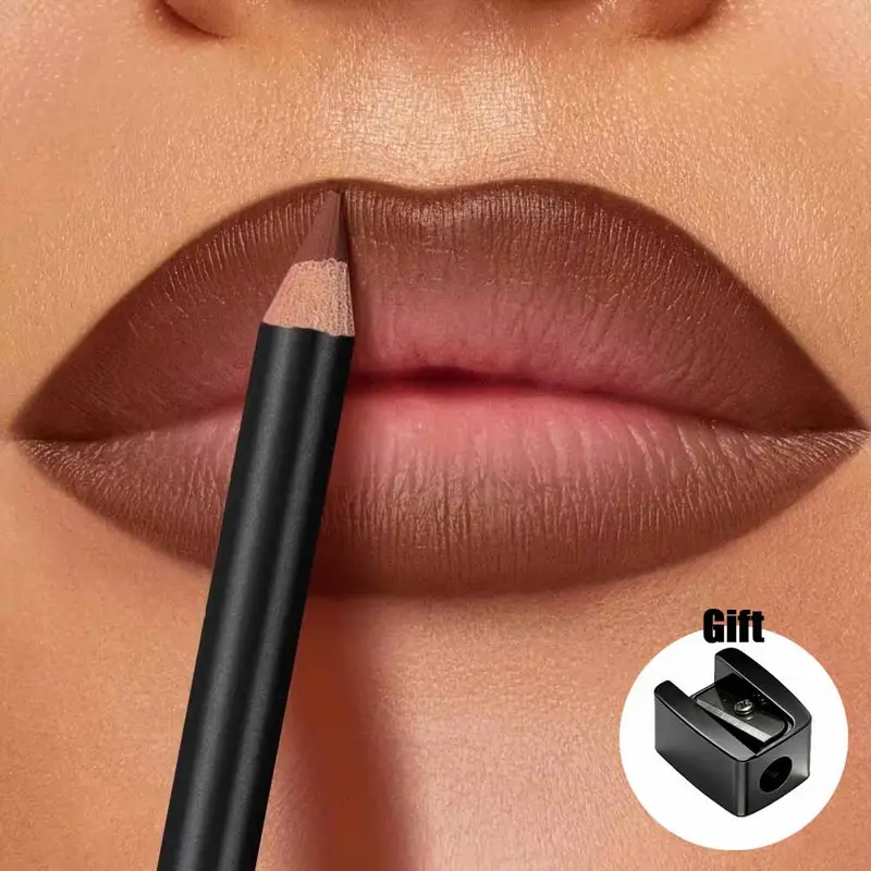 Smoothing Lip Liner Pencil Waterproof Matte Lip Contour Lipstick Long Lasting Makeup Comes With Free Pencil Sharpener — image 2