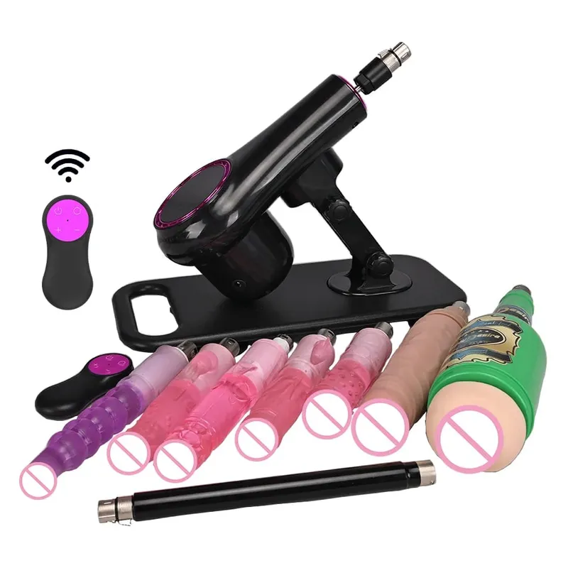 sex machine thrusting love machine automatic telescopic vibrator with Different Dildo Attachments Toys Sex toys