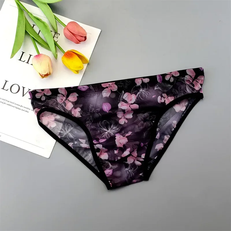 Pakaian Dalam Transparan Ukuran Plus Celana Dalam Seksi Tembus Pandang untuk Pria dengan Kantong Nilon Hombre Slip Celana Dalam Pria Sejuk XL-4XL — image 25