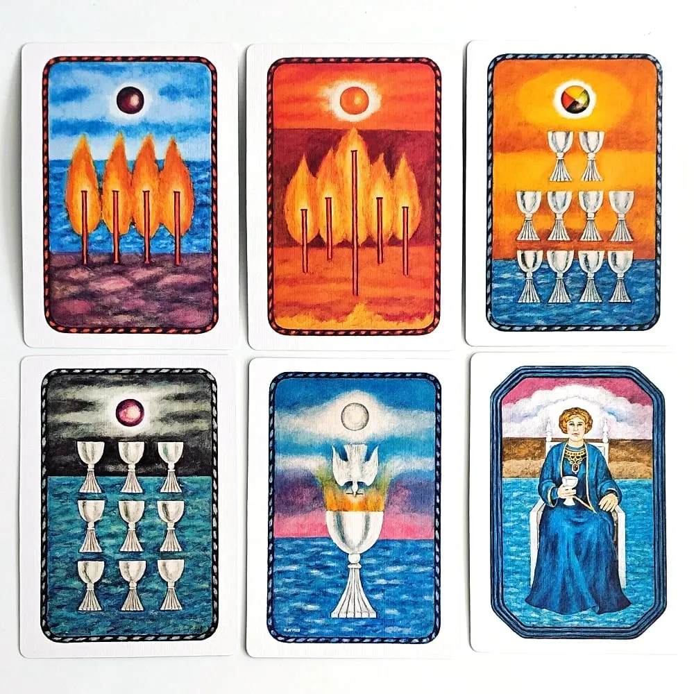 O baralho de tarô junguiano em caixa rígida 78 cartas com relevo duplo para imaginação ativa Jung Arquétipos Psicologia