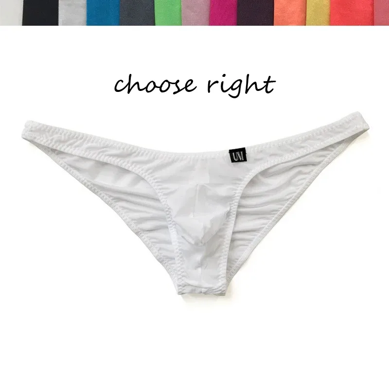 Hip Silk Skating Silk Low Waist Men's Sexy Briefs Ultra-thin Breathable Solid Color Three-dimensional Men's Underwear — image 15