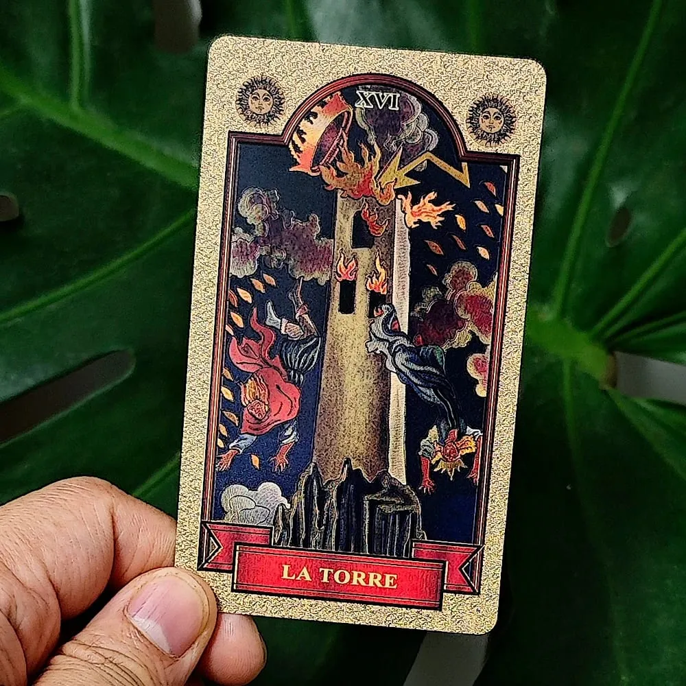 10.3*6cm Golden Waite Tarot Spanish Language Español 78 Pcs Tarot Cards Pocket Edition — image 3