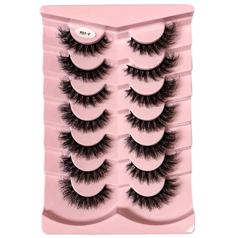 7 Pairs False Eyelashes Wispy Lashes Natural Look Fake Eyelashes Faux Mink Fluffy Strip False Lashes Pack — image 7
