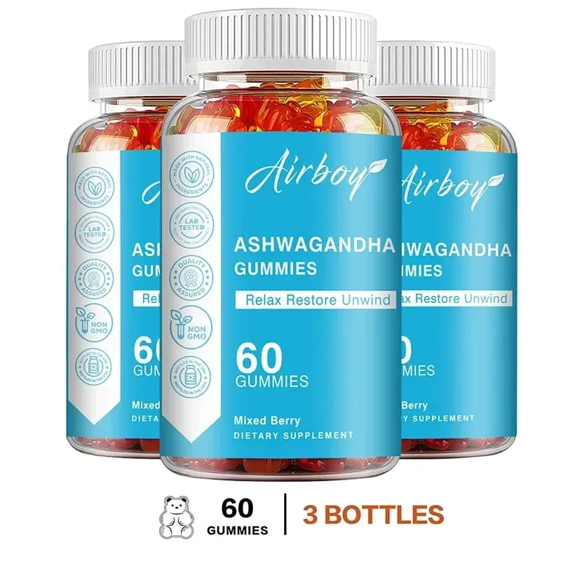Ashwagandha Gummies - Anti-oxidation Supports Stress Relief Mood Energy & Thyroid Health