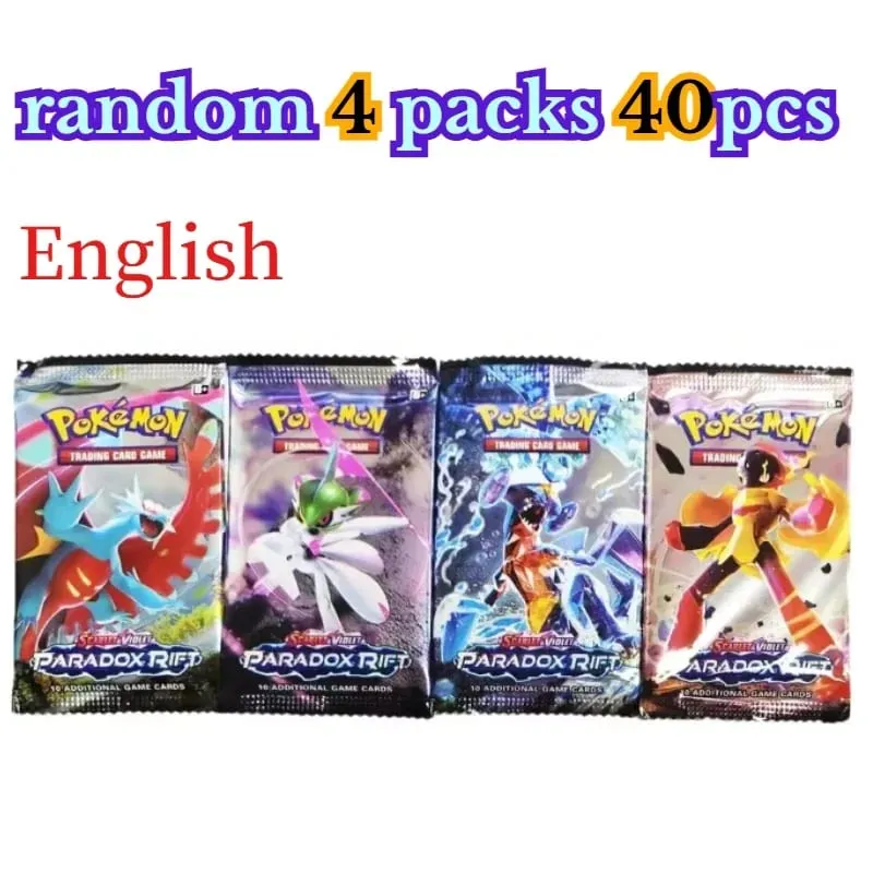 Menyenangkan 40 Buah Paket Kartu Pokemon 4 Set Sun Moon Violet 151 Kartu Perdagangan Inggris Mainan Koleksi Hadiah Halloween Fantasi Sci Fi — image 15