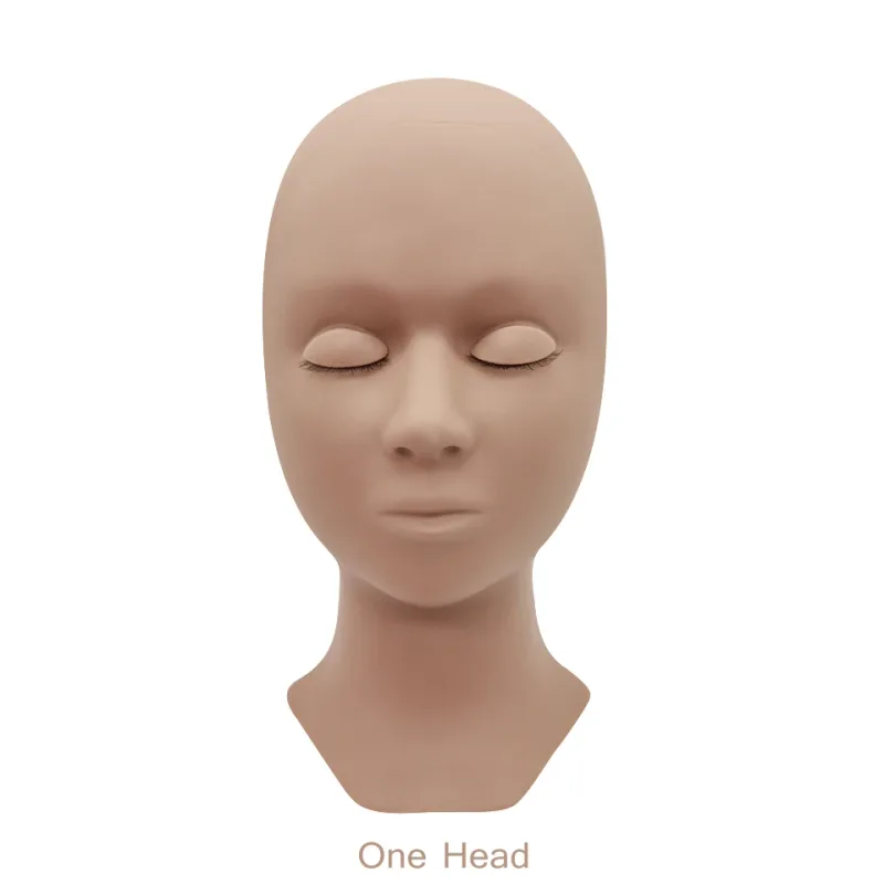 Mannequin Head For Eyelash Extension Training Kit With Removable Eyelids Silicone Cosmetic Model Heads Makeup Tools Gel Material — image 10