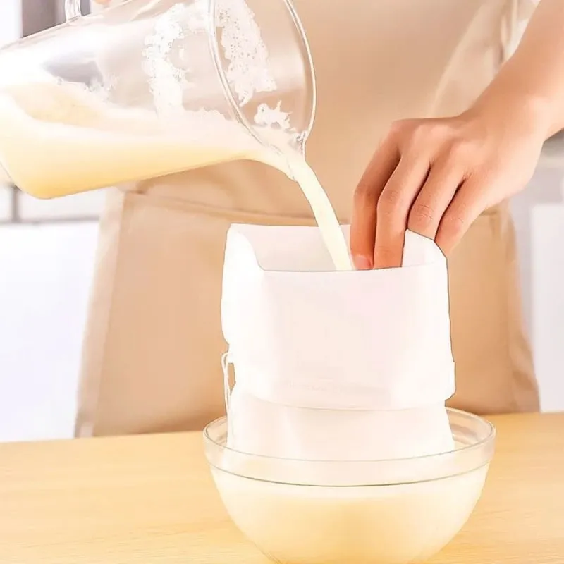 Kitchen Filter Mesh Bags Reusable Food Grade Soy Milk Filter Bags Food Strainer Bag for Soy Milk Juices Home Brewing