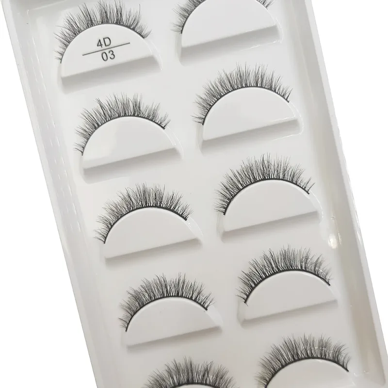 Novo 5 pares de cílios postiços de vison natural maquiagem extensão de cílios curtos cílios falsos cílios falsos maquiagem beleza cilios