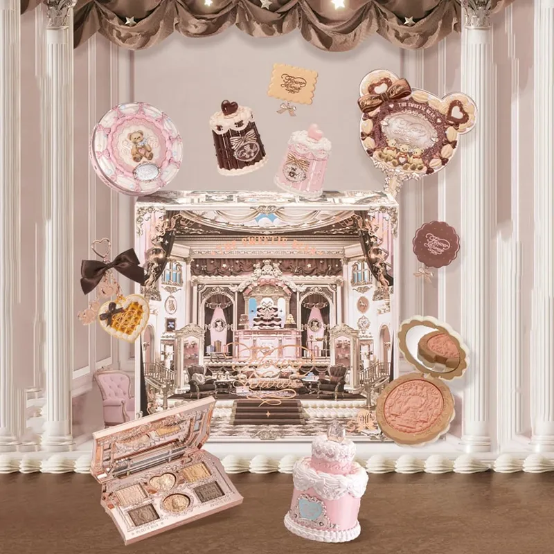 New Arrive Flower Knows The Sweetie Bear Collection Mini Setting Powder Cookie Perfume and Dual Ended Brow Gel and Pencil