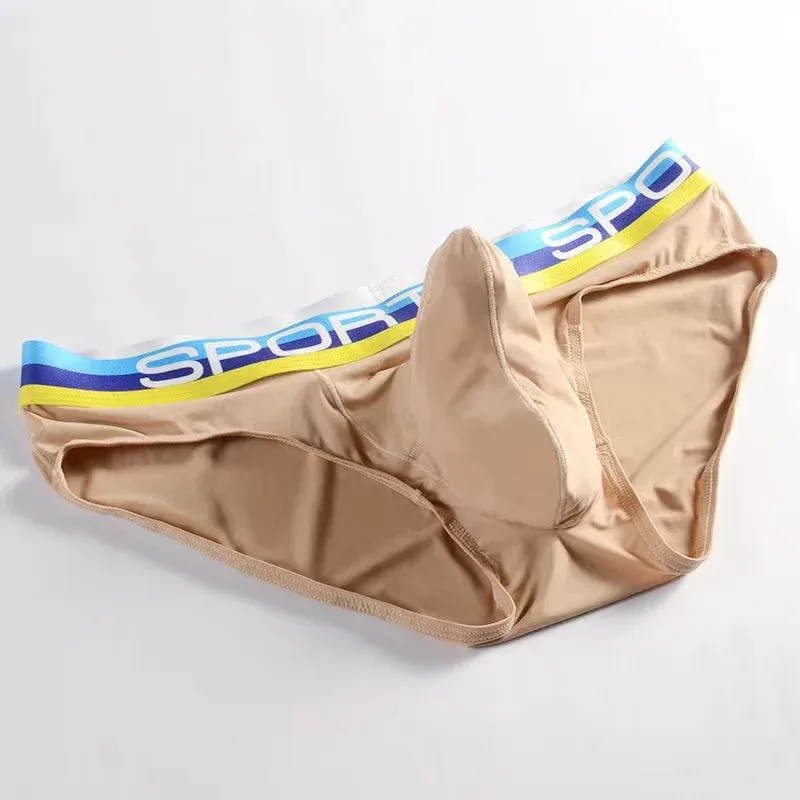 Elephant Nose Sexy Men Underwear U Convex Briefs Pouch Breathable Mesh Sexi Shorts Male Underpants Cueca Gay Penis Silk Summer — image 1