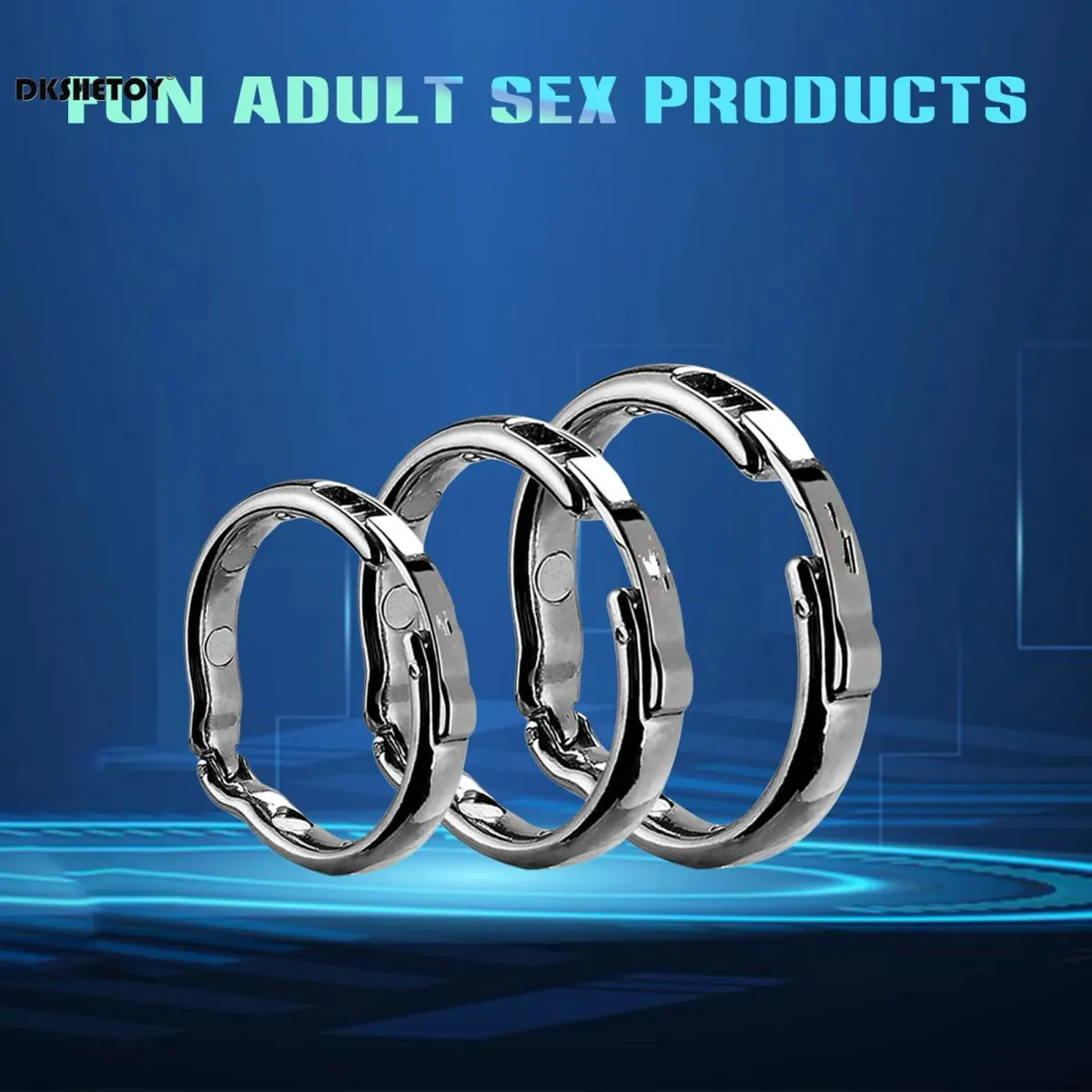 Metal Dick Cock Ring For Men Delay Ejaculation Adjustable Various Sizes Stainless Steel Penis Bondage Erection Adults Sex Toys