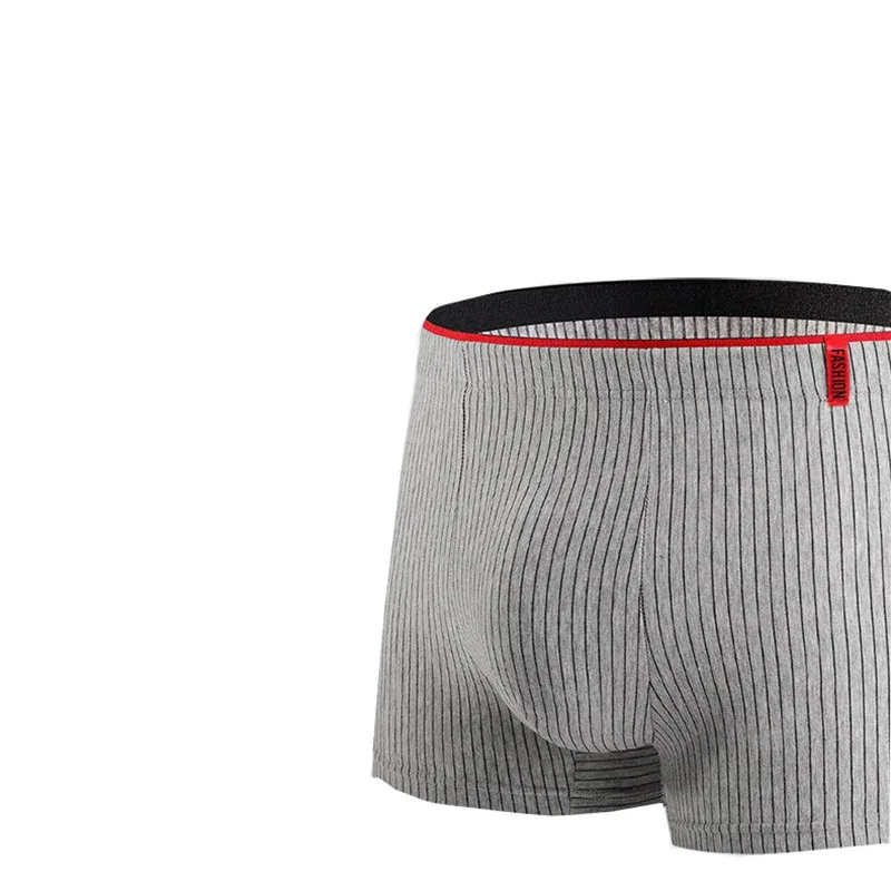 4Pcs Men's Cotton Boxer Shorts High Elastic Male Boxer Underwear Head Underpants Youth Middle-Aged Men's Boxer — image 18