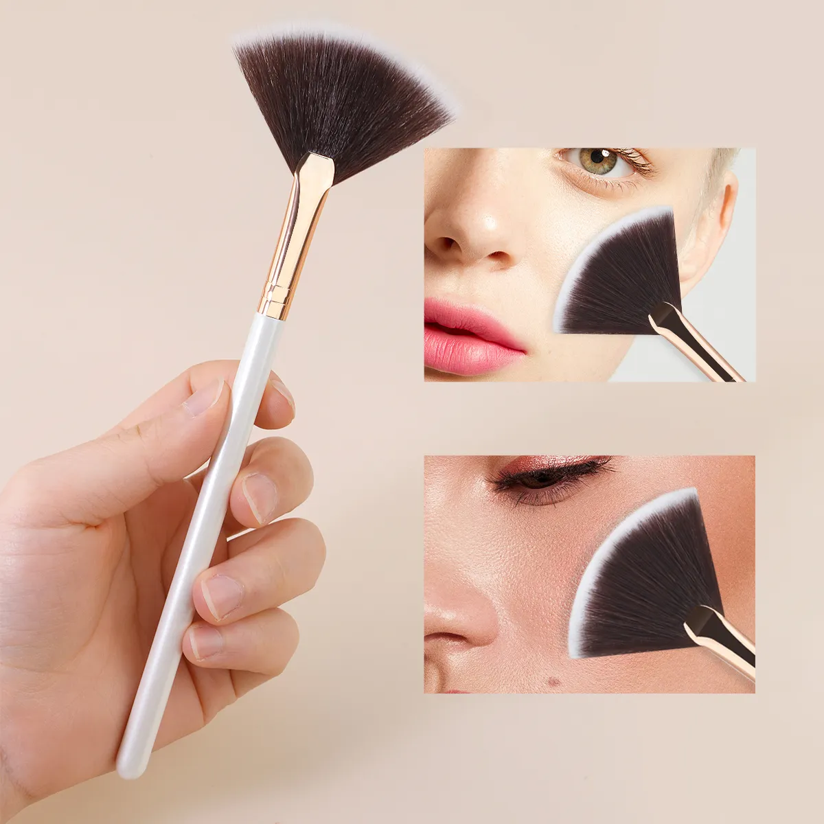 1/5/10pcs Fan Shape Facial Mask Brush Multifunctional Makeup Brushes Women Facial Body Beauty Makeup Tools Brush — image 5