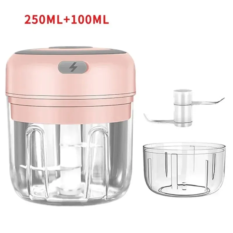 250/100ML Garlic Mincer USB Charging Powerful Mini Electric Garlic Chopper Portable Garlic Crusher Kitchen Food Chopper Unisex — image 13