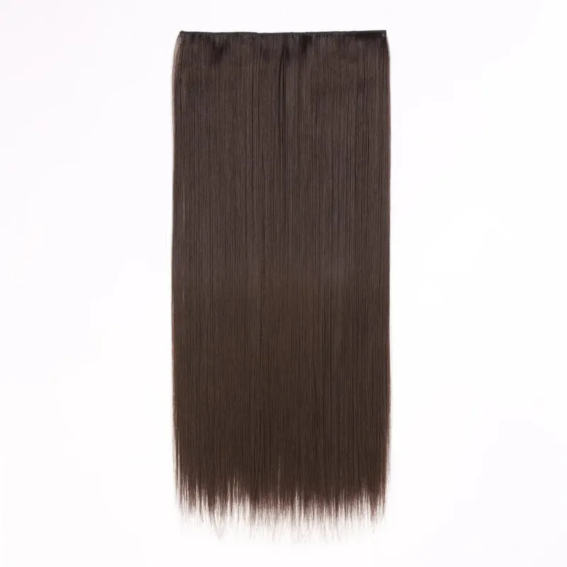 Synthetic Clip in Hair Extensions 6 Pcs/Set 16 Clips Long Straight Hairpieces Clip On Hair Extension for Women Blonde — image 40