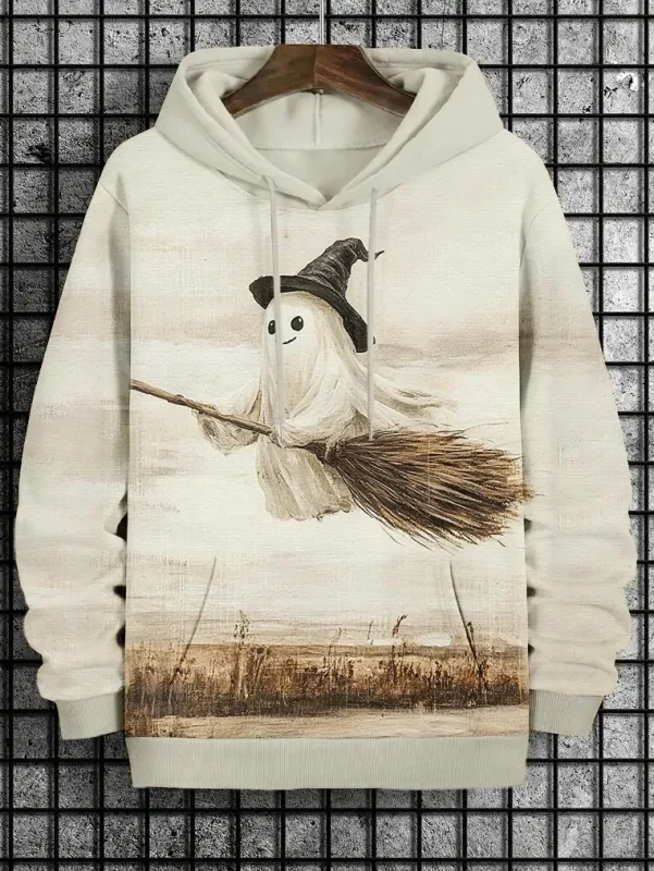 Halloween Men's Graphic Hoodie Pumpkin Prints Classic Casual 3D Pullover Holiday Fashion Hoodies Thin Style Long Sleeve Hooded — image 31