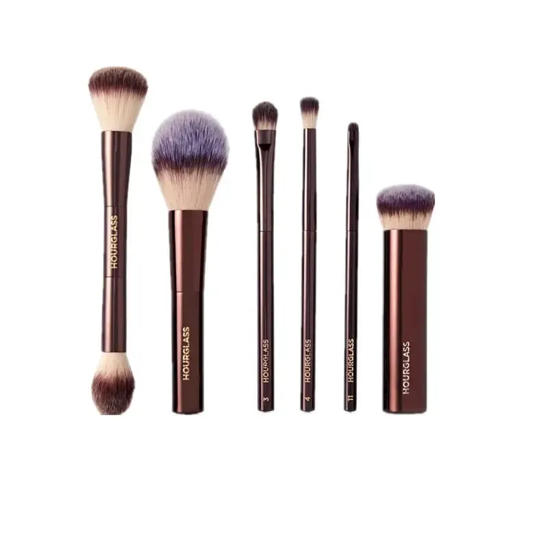 1pc Hourglass Powder Contour Makeup brushes Foundation Blusher Make up brush metal handle Concealer Bronzer high end with box — image 1