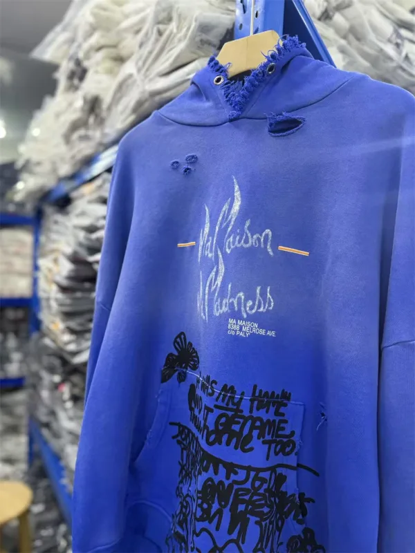 Autumn/Winter PH Vintage Letter Pattern Printed Washed Loose Hoodie Street Casual Cotton Versatile Sports Fashion Sweatshirt — image 10