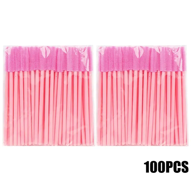 50/100PCS Eyelash Brush Silicone Eyelashes Brushes Mascara Wands Applicators Kits For Lash Extension Eyebrows Makeup Tool — image 9