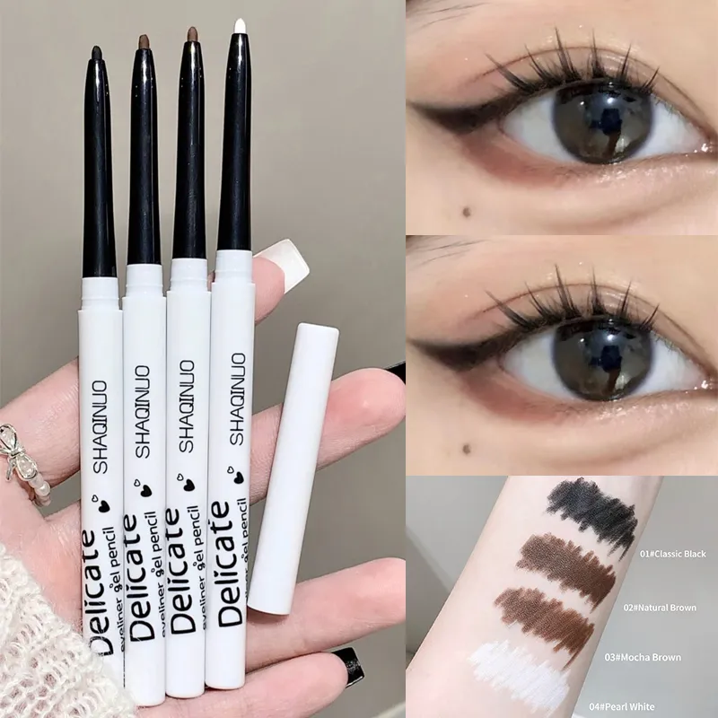 Waterproof Matte Gel Eyeliner Pencil Smooth Black White Eyeliner Matte Eye Liner Pen Long Lasting Eyes Makeup Beauty Cosmetics — image 1