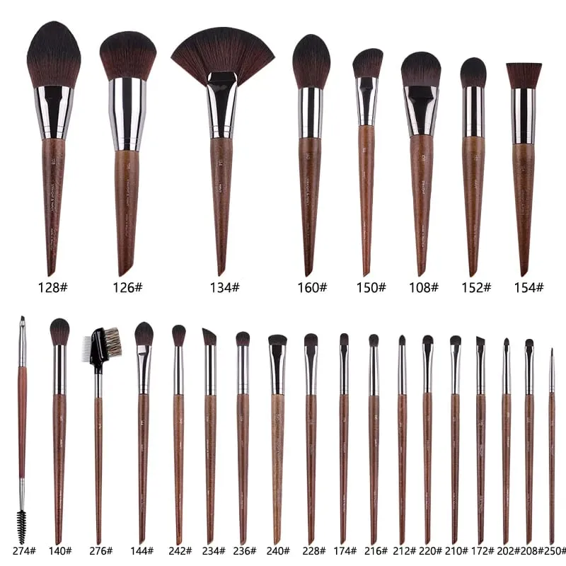 2pc/35pcs MF Natural Wood Soft Makeup Brushes Powder Foundation Concealer Make Up Brush Blush Synthetic Hair Shadow Tools — image 6