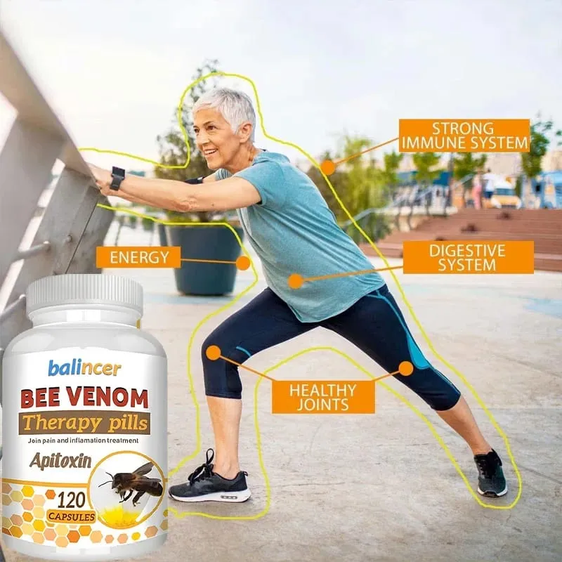 Premium Bee Venom Extract Capsules Immune Boosting Antioxidant Joint and Bone Supplement Non-GMO 120 Capsules — image 5