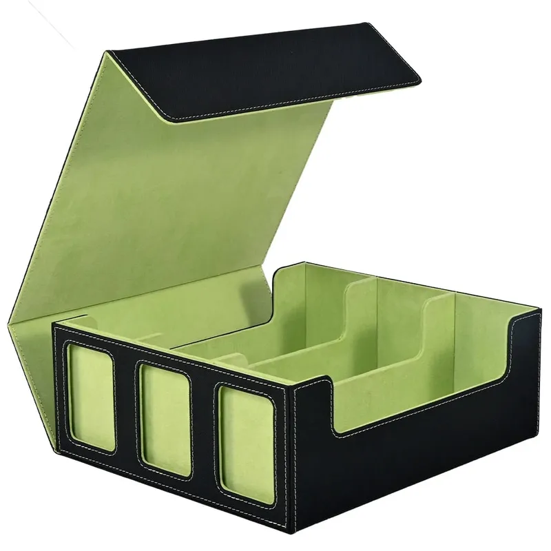 Card Storage Box for Trading Cards 1800+ Deck Box with Display Window Fits for Magic TCG PTCG Sports Cards — image 2