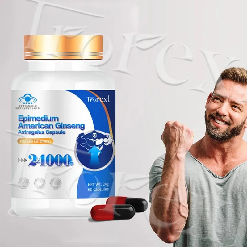 Epimedium Ginseng Capsules Male Power Enlarge Supplement– Huge-Vitalize Pills for Maximum Performance & Pleasure — image 1