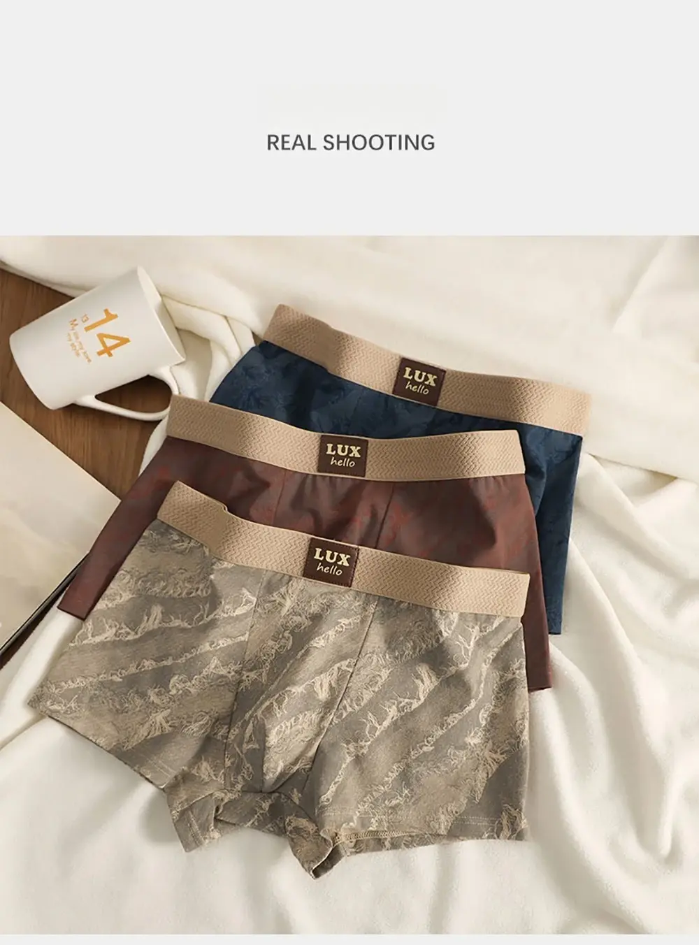 3 stks/pak 100% Katoen Luxe Print Boxers Hombre 3D Mesh Ademend Antibacteriële Pouch Ondergoed Comfortabele Zachte Heren Slipje — image 7