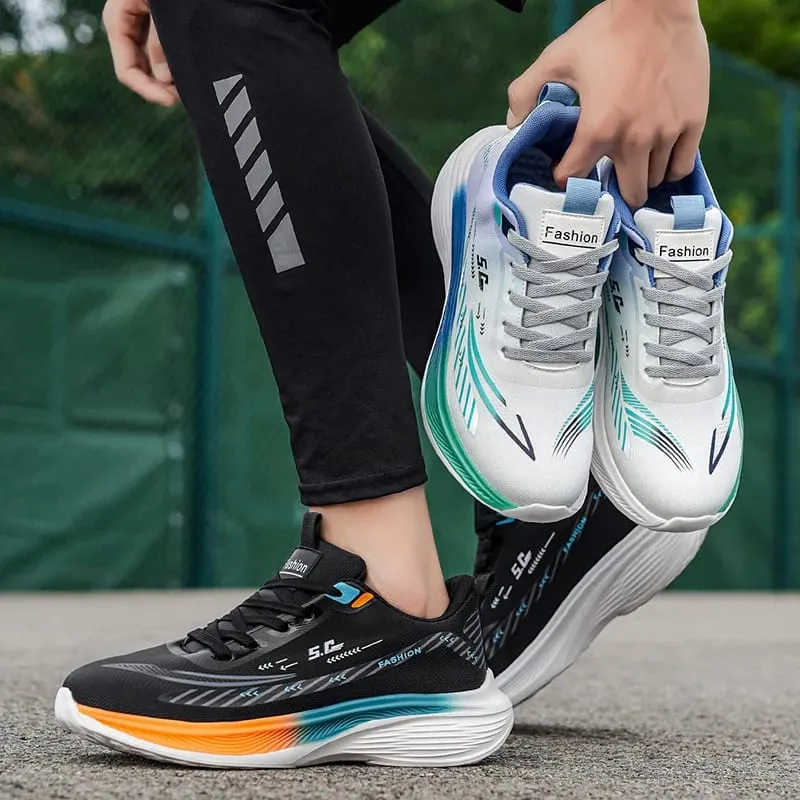 Men Running Shoes Lightweight Breathable Mesh Sneakers Thick Sole Cushioning Casual Walking Shoes Size 39-44 — image 2