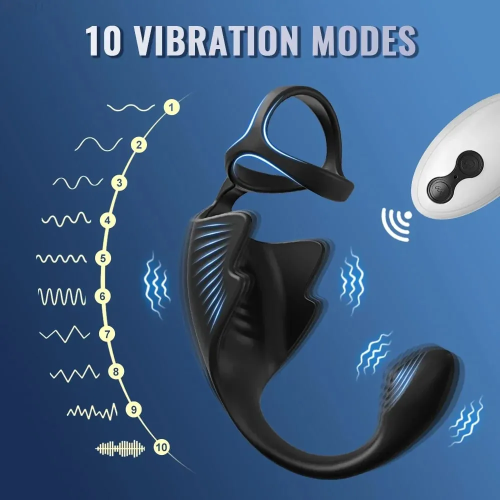 Vibrating Butt Plug Cock Ring for Men Remote Control Anal Vibrator Prostate Massager Gay Anal Plug Adult Goods Sex Toy for Men — image 3
