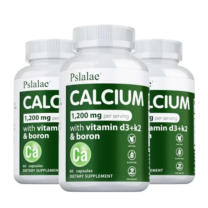 Cálcio 1 200 mg com vitamina D3 para mulheres e homens - apoia a saúde óssea e imunológica, mantém a função articular, não OGM, sem glúten — image 11
