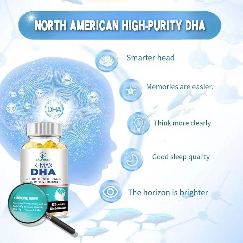 DHA Brain Supplement - DHA & EPA - Enhances Memory Concentration and Cognition Promotes Brain and Eye Health — image 3