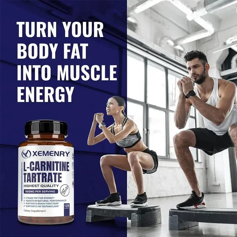 L-Carnitine Capsules - Supports Memory Concentration Fat Metabolism Energy Metabolism Brain Health for Men and Women — image 3