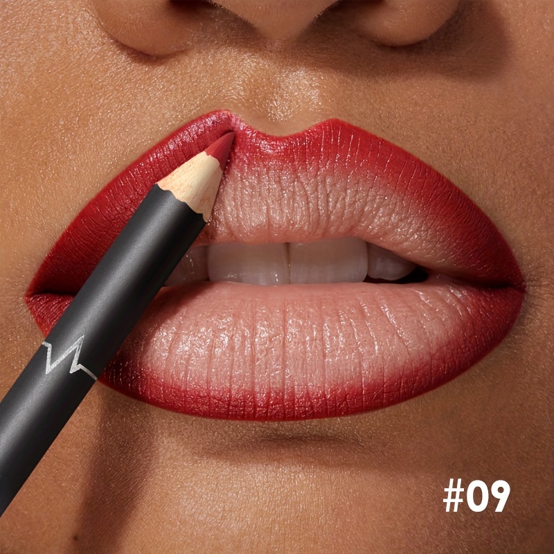 Waterproof Matte Lipliner Pencil Red Contour Tint Lipstick Long Lasting Non-stick Cup Moisturising Lips Makeup 12 Colors — image 11