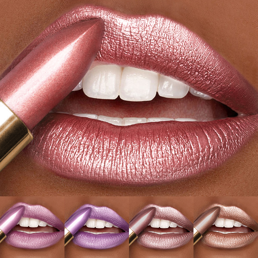 16Colors Bold & Intense Glitter Shiny Metallic Lipstick Lip Tint Long Lasting Lip Senior Matte Lip Makeup Gifts for Women Cosme — image 2