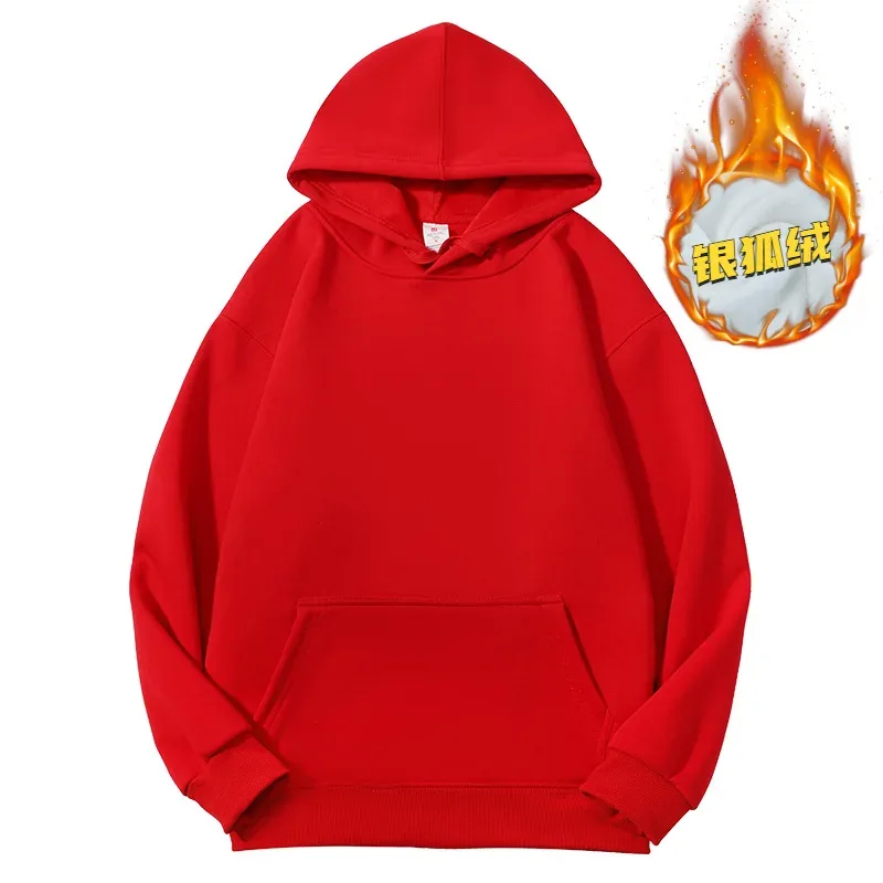 Customized Your Brand Logo DIY Design 600GSM Mens Hoodies High-quality Women Sweatshirt Solid Color Cotton Loose Streetwear — image 52