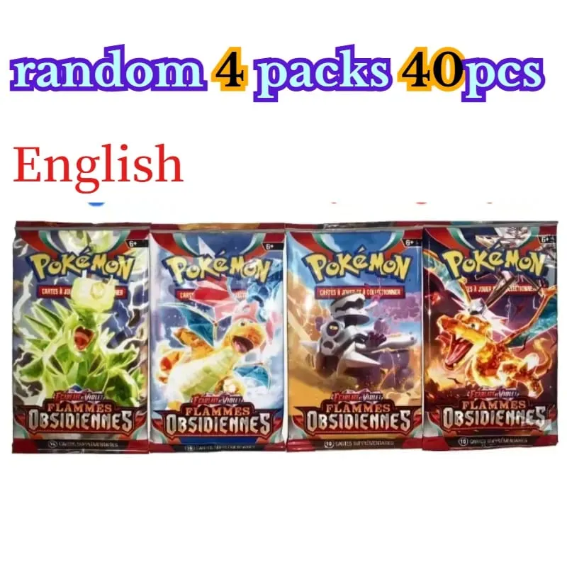 Menyenangkan 40 Buah Paket Kartu Pokemon 4 Set Sun Moon Violet 151 Kartu Perdagangan Inggris Mainan Koleksi Hadiah Halloween Fantasi Sci Fi — image 27