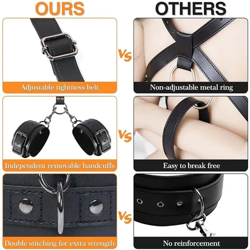 SM Adult Sex Toy Backhand Binding Apertural Plug Anal Hook Bondage Toys Bdsm Kit Slave Bondage Handcuff Couple Bundle Game 18+ — image 6