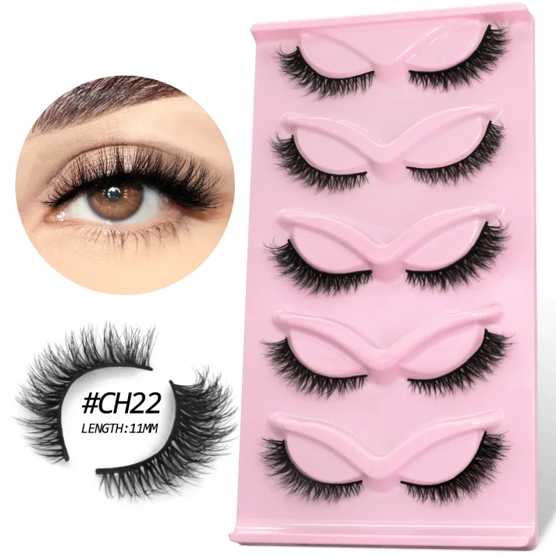 Cat Eye Lashes Look Natural Soft Faux Mink Eyelashes Long Winged End Eye Elongated Eye Tail Eyelashes Extension Makeup — image 8