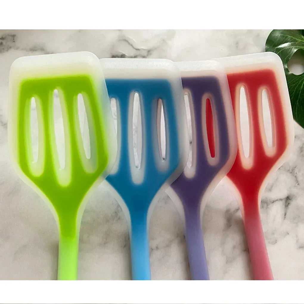 Color Silicone Kitchen Ware Non-stick Set Cooking Utensils Tools Egg Fish Frying Pan Scoop Fried Shovel Spatula Cooking Utensils — image 7