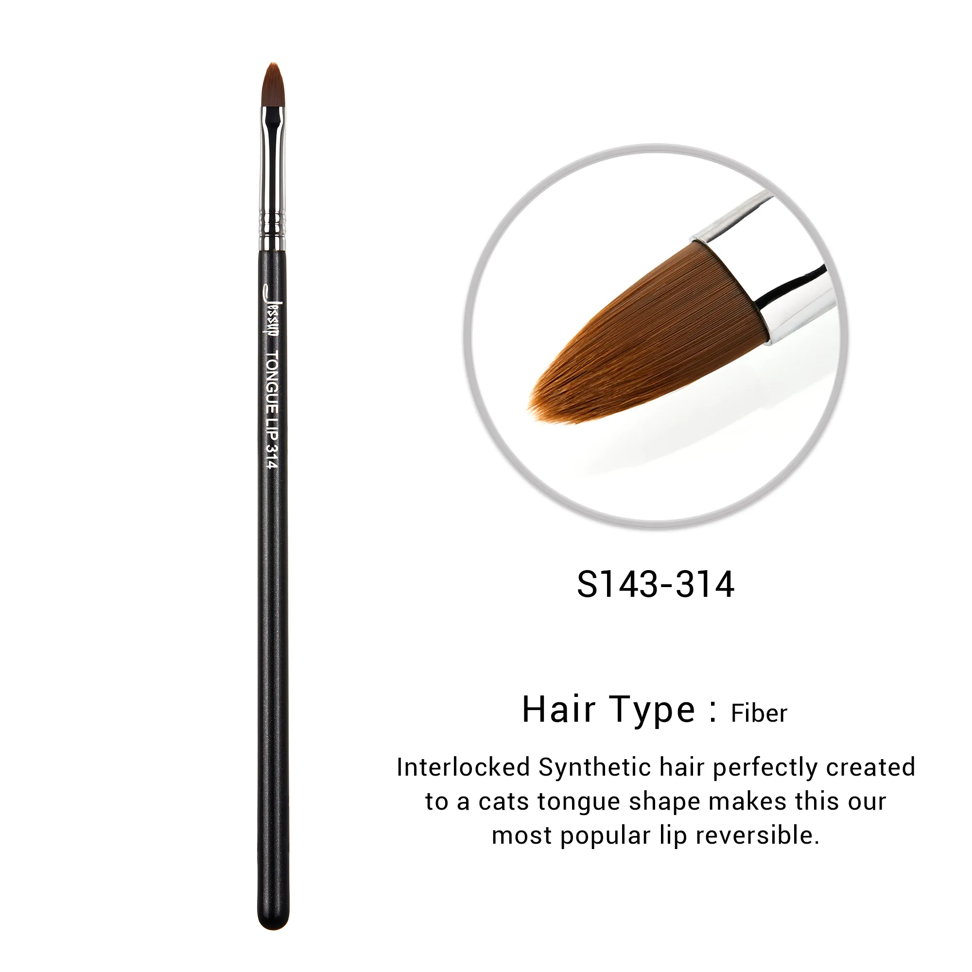 Jessup Lip Brush Professional Lip Makeup Brushes for Lipstick Streak-Free Application Small Tongue Shape Contour Define Lips — image 3