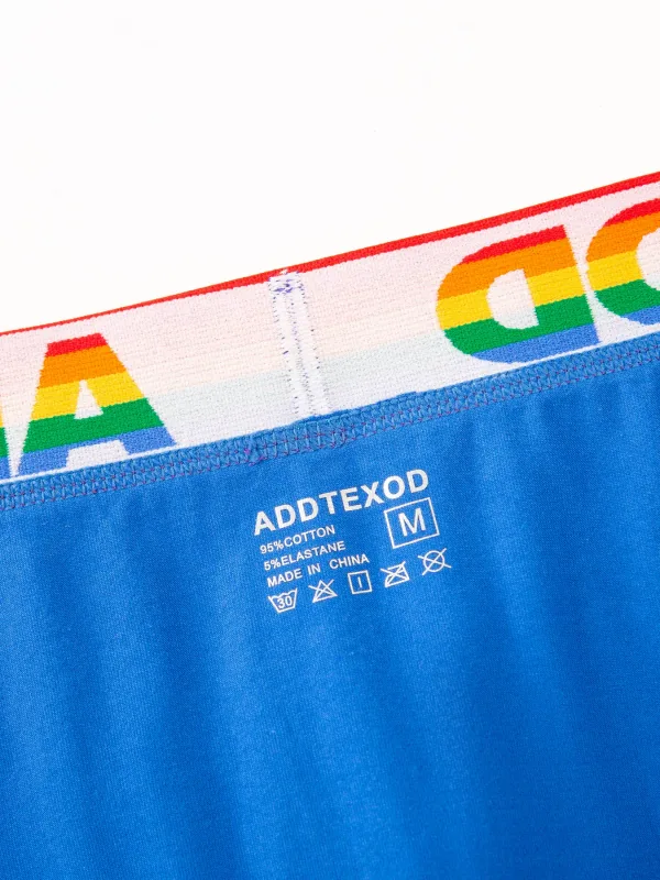 Sexy Men Underwear Rainbow Belt Multi Colored Youth Low Waist U Convex Pouch Brief Teenager Cotton Breathable Comfortable Bikini — image 12