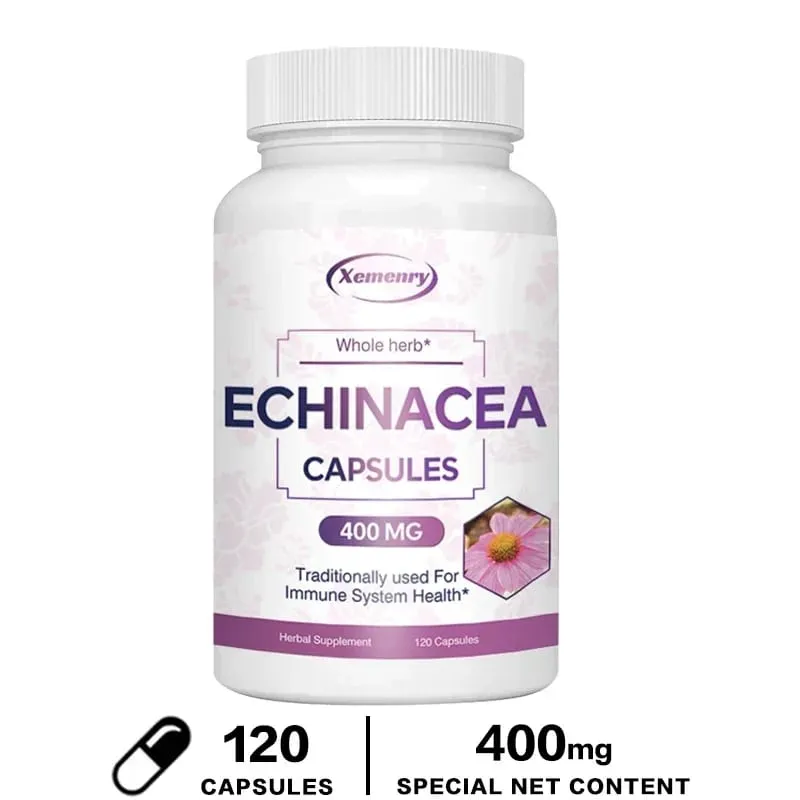 Echinacea Capsules 400 Mg - Supports Immune and Respiratory Health and Reduces The Length of Colds — image 7